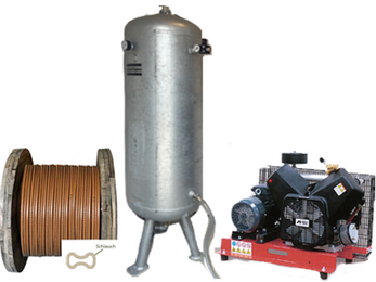 Die kostengünstige Profi-Lösung: Drausy® Anlage mit Kolbenkompressor und Druckluftbehälter